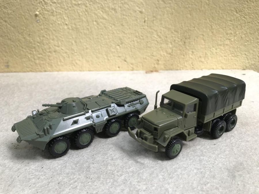 ​Mô hình quân sự xe PTR 80 & Tải M35 (Lắp ráp) 1 Bộ 2 chiếc  tỷ lệ 1:72
