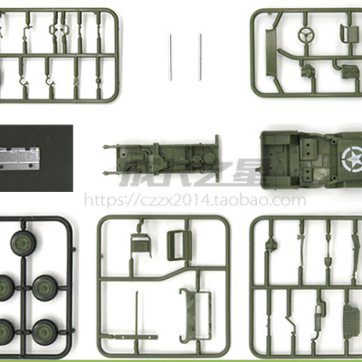 Mô hình quân sự xe Jeep Willy (Lắp ráp 4D)  tỷ lệ 1:48