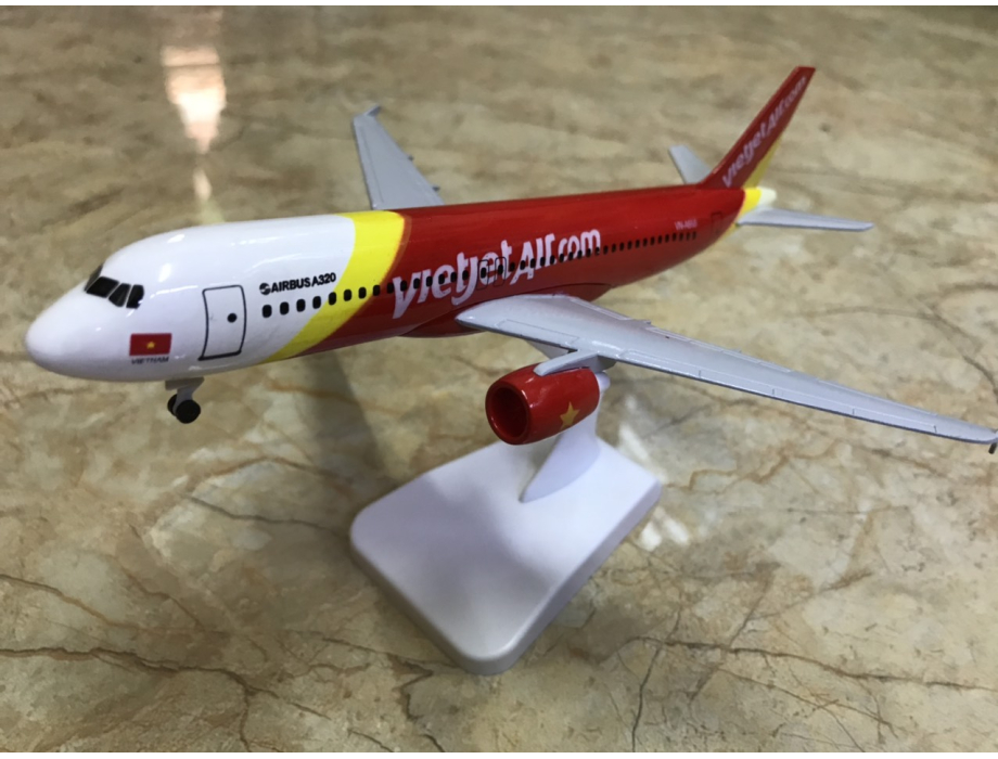 Mô hình máy bay Airbus A-320 VietJet Air tỷ lệ 1:350 Mô hình máy bay Airbus A-320 VietJet Air tỷ lệ 1:350