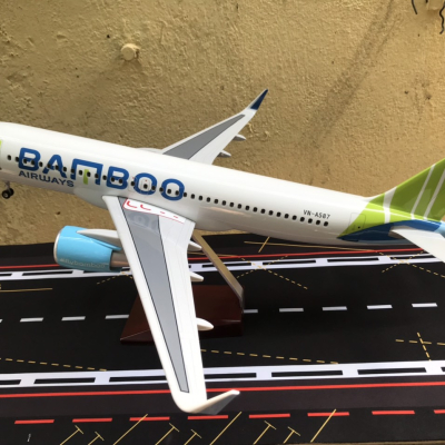 Mô hình máy bay BAMBOO Airways A-320  tỷ lệ 1:130