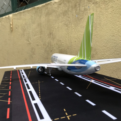 Mô hình máy bay BAMBOO Airways A-320  tỷ lệ 1:130