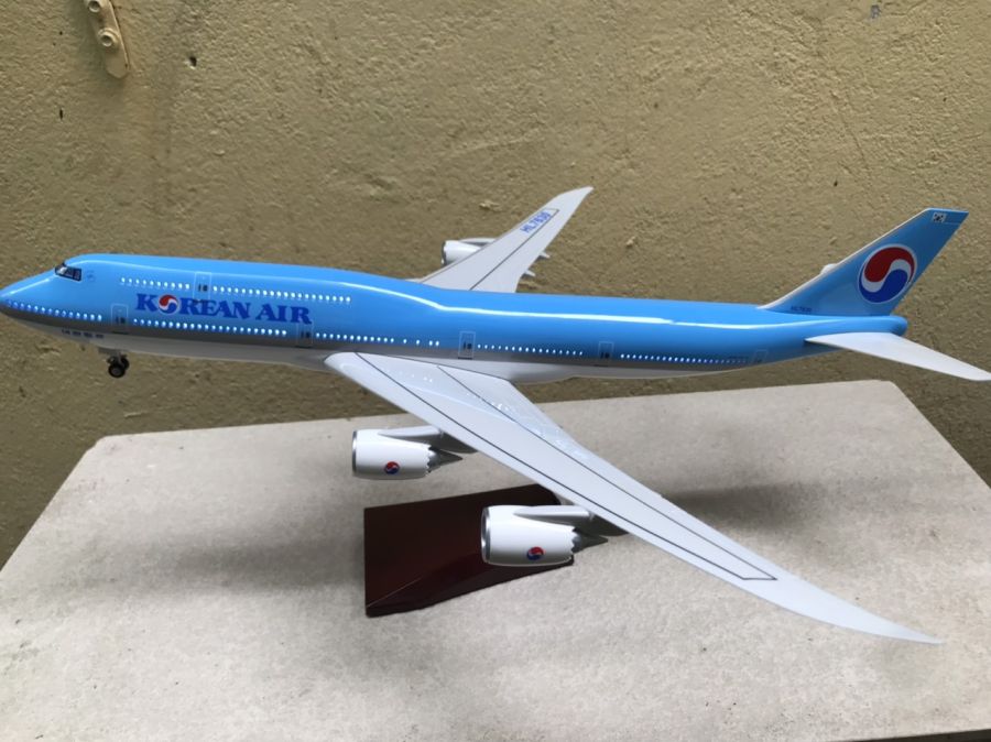 ​Mô hình máy bay Boeing 747-400 Korean Air  tỷ lệ 1:130