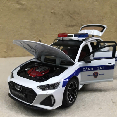 Mô hình xe Police CSGT Audi RS6 tỷ lệ 124