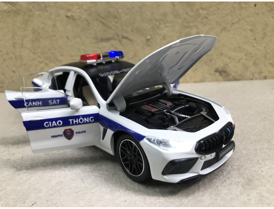Mô hình xe Cảnh Sát CSGT VN BMW M8 tỷ lệ 124 Mô hình xe Cảnh Sát CSGT VN BMW M8 tỷ lệ 124