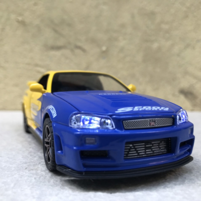 Mô hình xe NISSAN GTR R34 Sports tỷ lệ 1:32