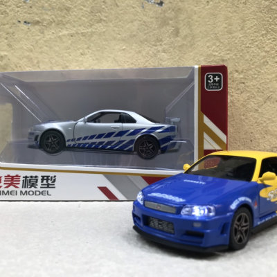 Mô hình xe NISSAN GTR R34 Sports tỷ lệ 1:32