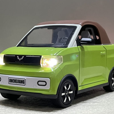 ​Mô hình Trang trí xe ô tô điện Wuling EV MINI 1:18 kim loại (XWUL18EV)