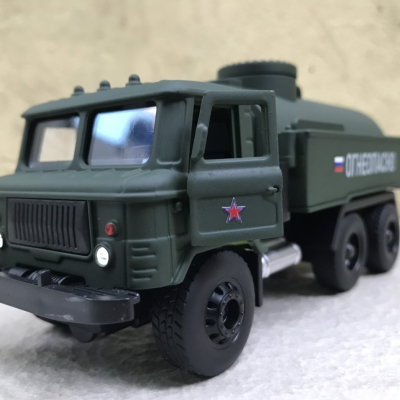 Mô hình xe Quân sự Gaz 66 chuyên xăng dầu tỷ lệ 1:36