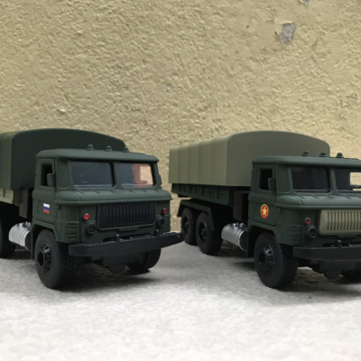 Mô hình xe Quân sự QĐND-VN Gaz 66 Thùng bạt tỷ lệ 1:36