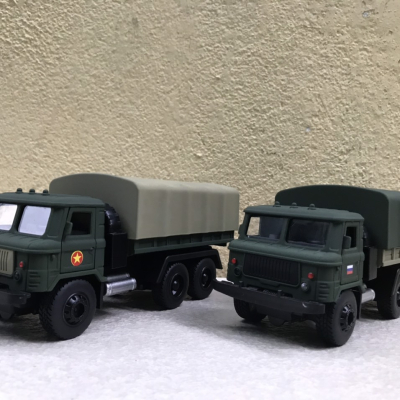 Mô hình xe Quân sự QĐND-VN Gaz 66 Thùng bạt tỷ lệ 1:36