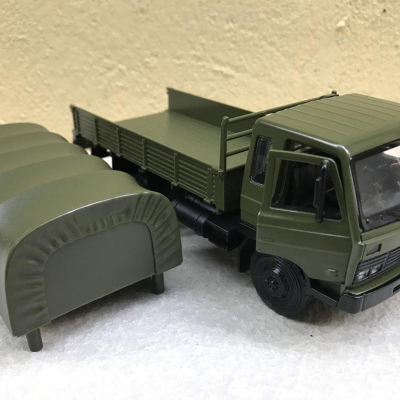 Mô hình xe Quân sự Tải HoWo 4X4  tỷ lệ 1:24
