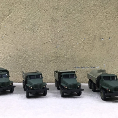Mô hình xe quân sự Ural 4320 tải thùng  tỷ lệ 1:72
