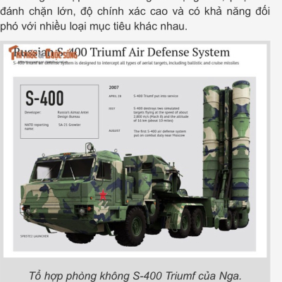 Mô hình xe quân sự Tổ hợp phòng không S-400 Triumf tỷ lệ 1:32