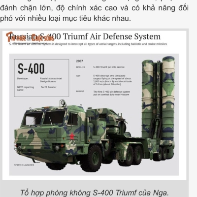 Mô hình xe quân sự Tổ hợp phòng không S-400 Triumf tỷ lệ 1:32