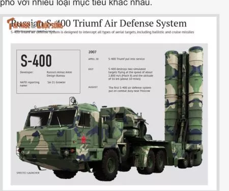 Mô hình xe quân sự Tổ hợp phòng không S-400 Triumf tỷ lệ 1:32