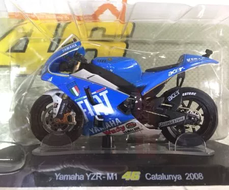 Đồ chơi mô hình xe Moto Yamaha YZR M1 Catalunya 2008 1:18