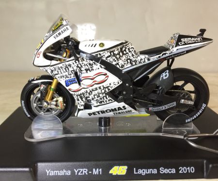 ​Mô hình đồ chơi xe Moto Yamaha YZR M1 Laguna Seca 2010 1:18